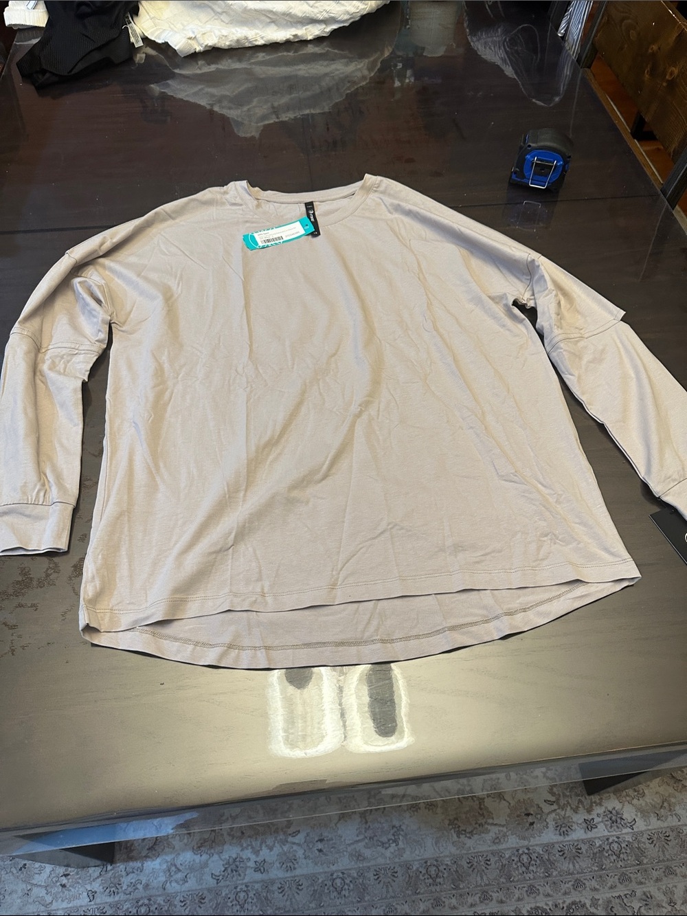 MPG Long Sleeve Tee in Light Taupe